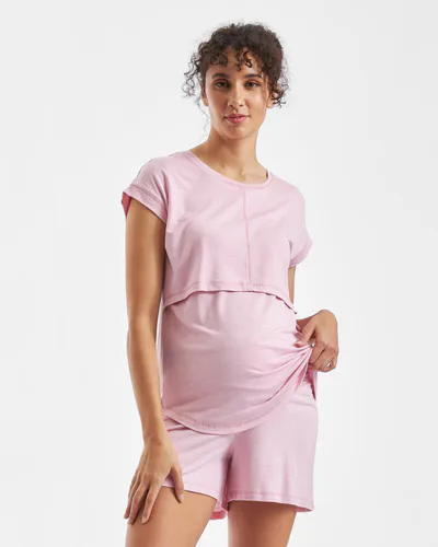 Ripe Maternity Dreamy Nursing Tee Dusty Pink