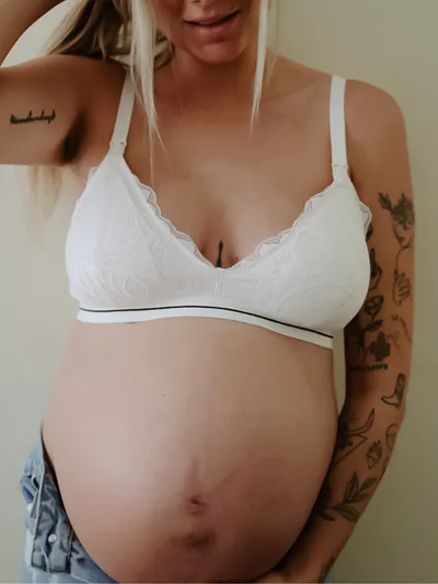 Morrow + Mint Lily Lace Organic Cotton Nursing Bralette