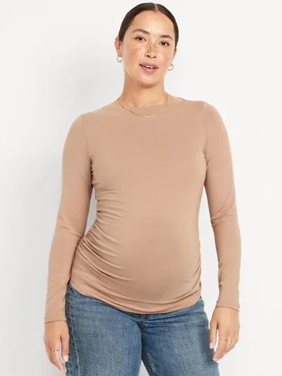 Old Navy Maternity Long-Sleeve Slit-Neck T-Shirt