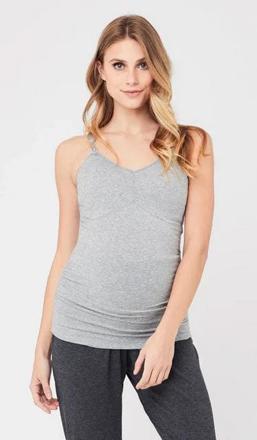 Special Addition SALE! Maternity and Nursing Tank in Gray Marle