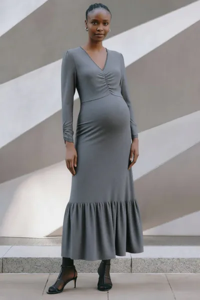 For The Creators Silver Glitter Maxi Dress
