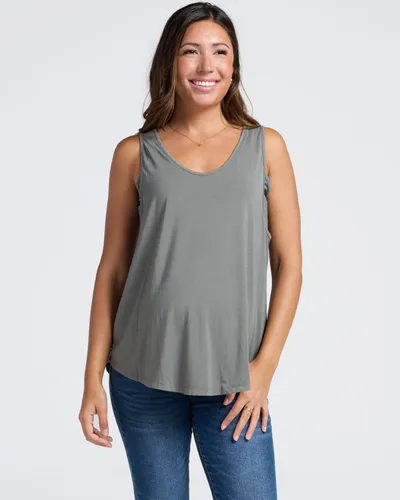 Angel Maternity Maternity Swing Tank with Nursing Access in Grey