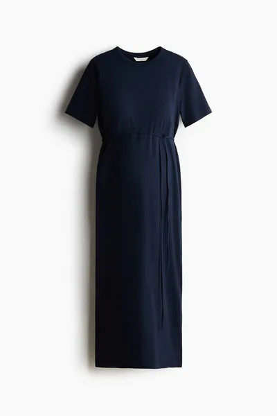 H&M MAMA Tie-Detail T-Shirt Dress
