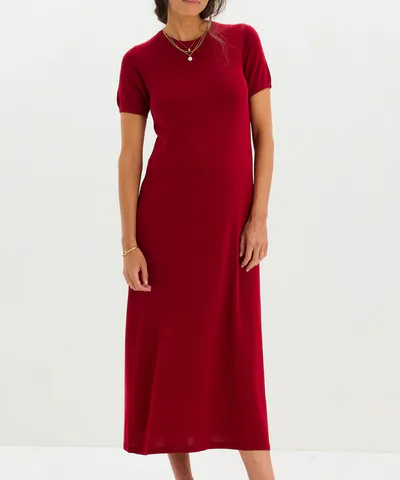 Bump City HATCH: The Knit James Dress (Cranberry)