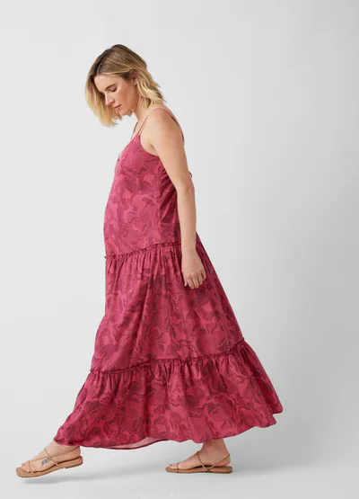 Ingrid & Isabel Floral Cotton Poplin Maternity Maxi Dress