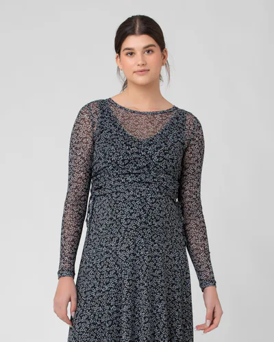 Ripe Maternity Layla Ruched Top Black / Storm