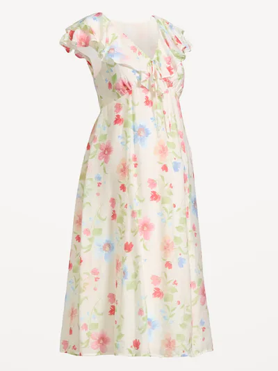 Old Navy Maternity Ruffle-Sleeve Midi Dress