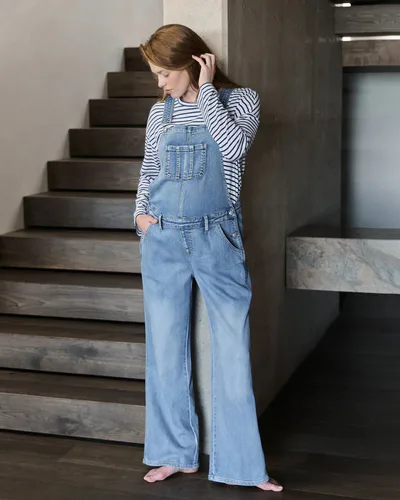 Ripe Maternity Parker Denim Overall Vintage Wash