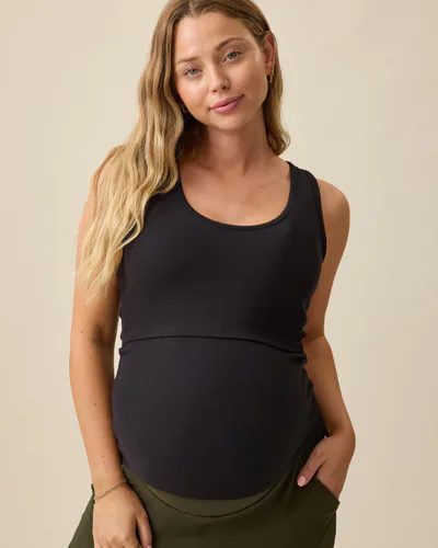 Kindred Bravely Ribbed Bamboo Scoop Neck Nursing Tank