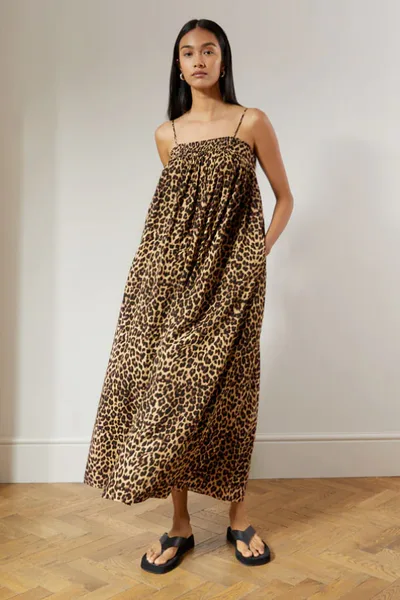For The Creators Animal Print Strappy Midi Dress