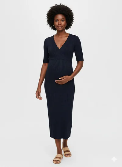 For The Creators Maternity Tess Dress Blue