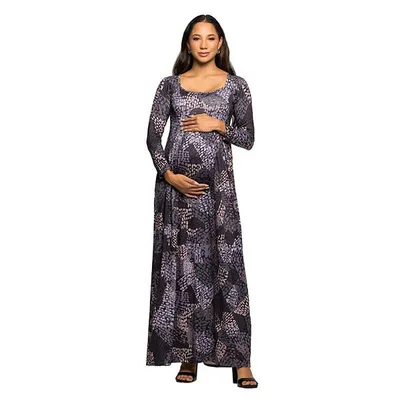 Kohl's Maternity 24Seven Comfort Apparel Long Sleeve Empire Waist Maxi Dress