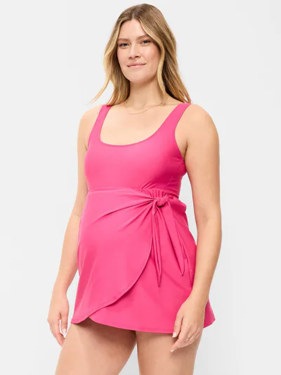 Old Navy Maternity Classic Wrap Swim Dress