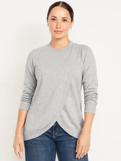 Old Navy Maternity SoComfy Crossover Nursing Tunic Sweatshirt