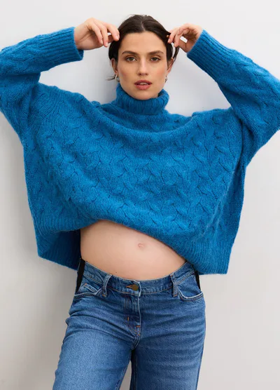 HATCH The Sophie Alpaca Cable Turtleneck