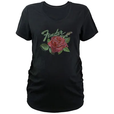 Kohl's Maternity Fender Rose Logo Since 1946 V-Neck Graphic Tee