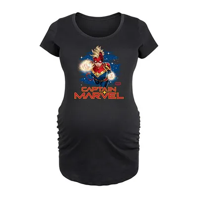Kohl's Maternity Marvel Captain Marvel Logo Graphic Tee