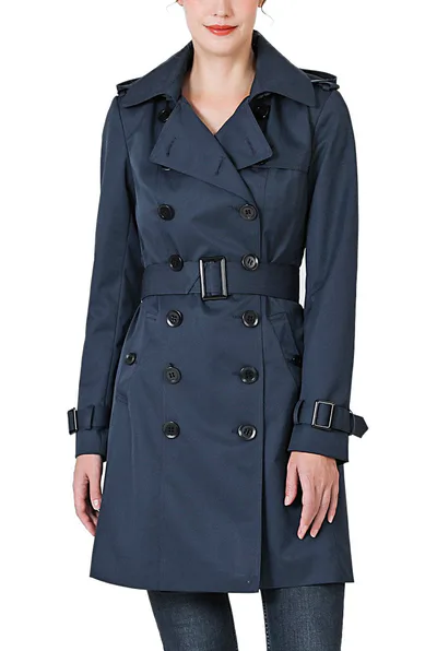 Kimi + Kai Kimi + Kai Women's "Adley" Classic Hooded Trench Coat