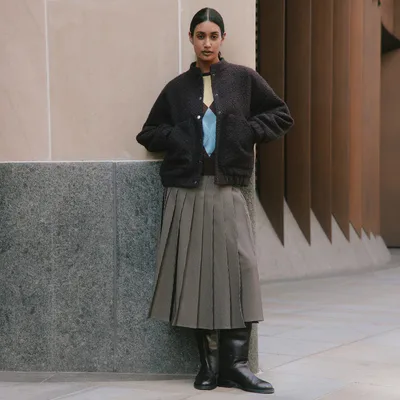 For The Creators Curly Bomber Jacket