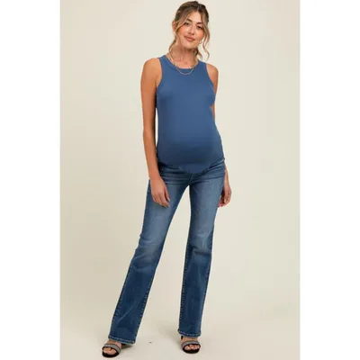 Target Pinkblush Blue Lightly Distressed Maternity Straight Leg Jeans 25