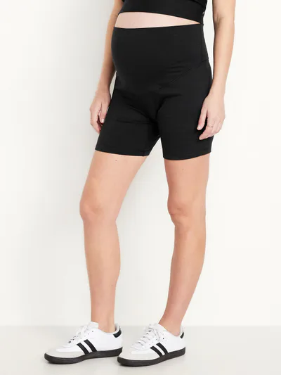 Old Navy Maternity Full-Panel CloudComfy Biker Shorts -- 6-inch inseam