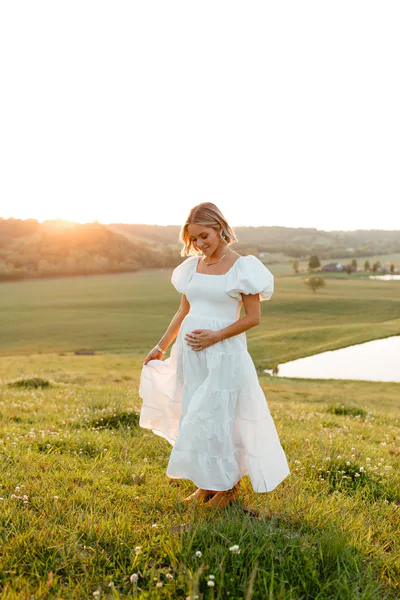 Petal & Pup Annette Puff Sleeve Shirred Midi Dress