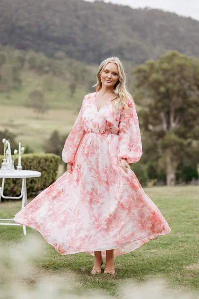 Petal & Pup Anisa Maxi Dress - Pink Floral