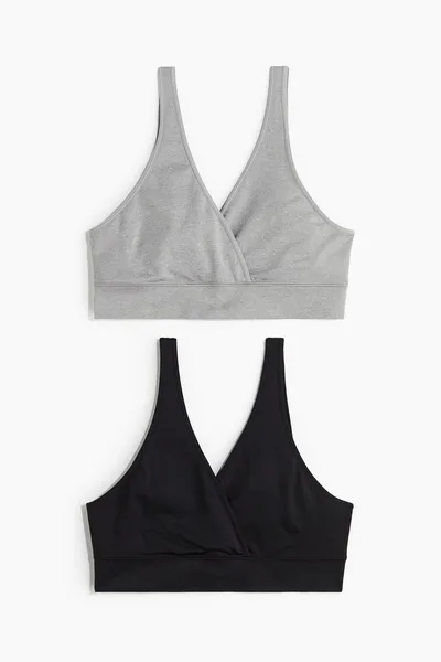 H&M MAMA 2-pack Seamless Nursing Bras