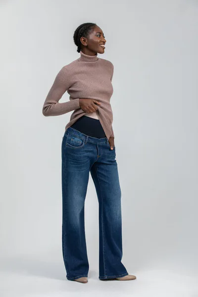 For The Creators Wide Leg Dad Maternity Jeans