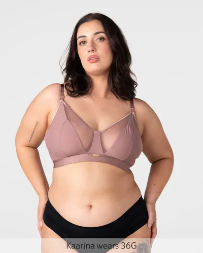 Hotmilk Lingerie Flawless Full Cup Plunge Nursing Bra - Rose Dust