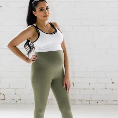 Emamaco 7/8 Maternity Leggings - Olive FINAL SALE