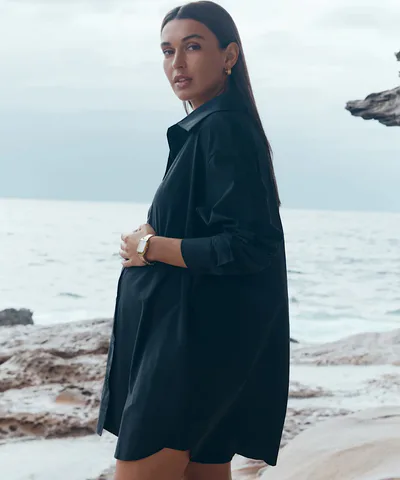 Bump City The Cotton Poplin Shirtdress