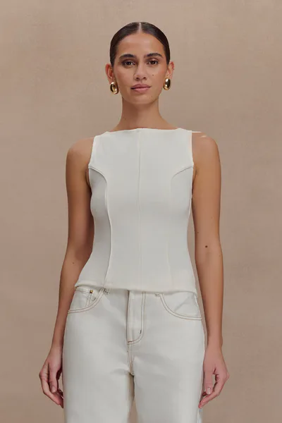 MESHKI Coraline Panelled Sleeveless Top