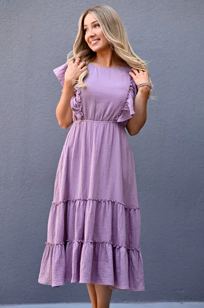 Milk & Baby Cotton Gauze Ruffle Midi Dress