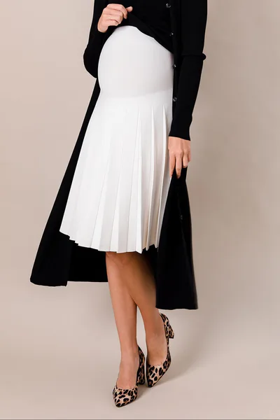 Apparalel The Maternity Infinity Skirt in Soft White
