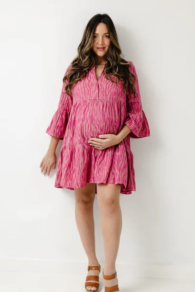 For The Creators Julia Cotton Dress Raspberry