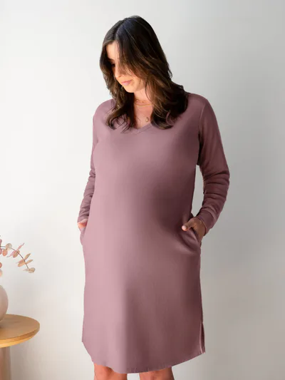 Kindred Bravely Blake Maternity & Nursing Lounge Dress | Twilight