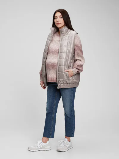 Gap Maternity Recycled Puffer Vest