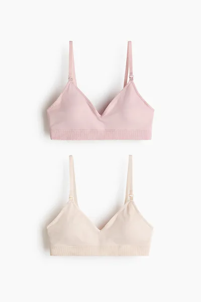 H&M MAMA 2-pack Seamless Padded Nursing Bras