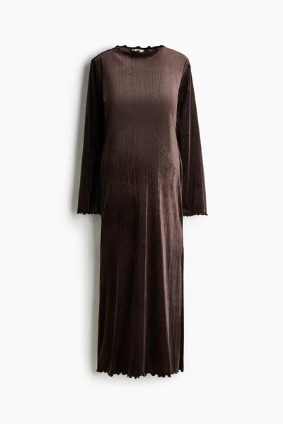 H&M MAMA Glittery Velour Dress