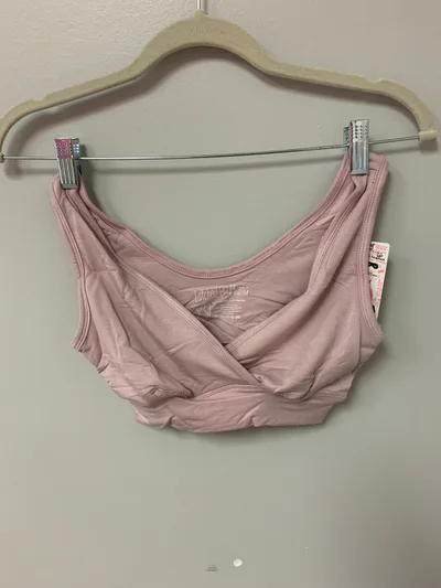 Latched Mama Outlet 5479 - Latched Mama Scoop Back Nursing Bra - Pink - Extra Small
