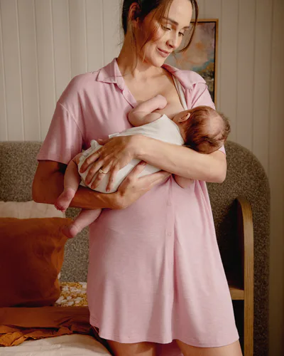Ripe Maternity Dreamy Night Shirt Dusty Pink