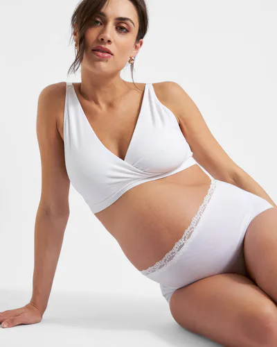 Ripe Maternity Seamless Nursing Bralette  White