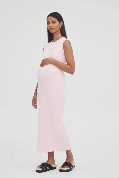 Legoe Heritage Catalina Knit Crop Tank (Rose) - FINAL SALE