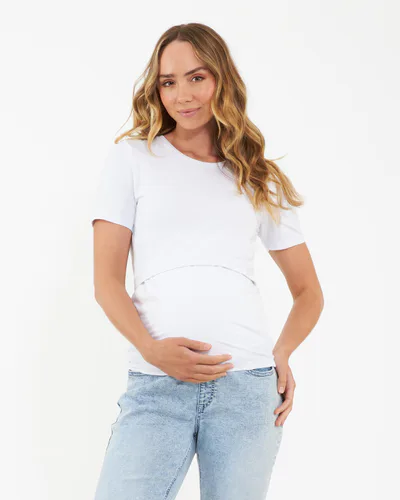 Ripe Maternity Organic Nursing Tee White