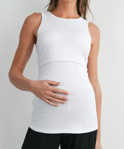 Bump City The Shelby Sleeveless Double-Layer Nursing Tank Top