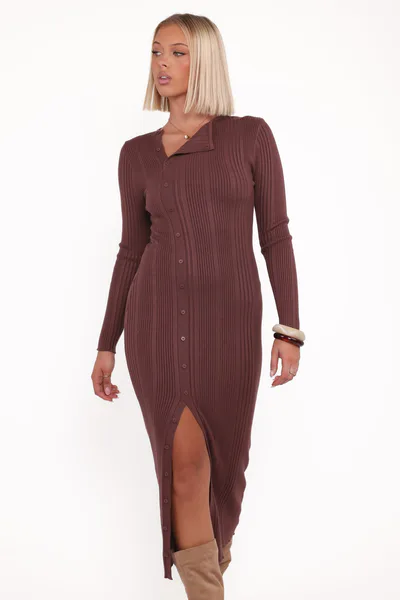 Petal & Pup Valia Midi Dress - Espresso