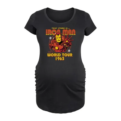 Target Women's Marvel Iron Man Band Tee Style - Black - Large