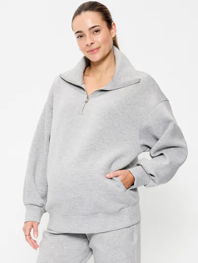 Old Navy Maternity Bounce Fleece Half-Zip Pullover