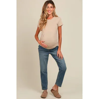 Target Pinkblush Blue Straight Leg Maternity Jeans 26